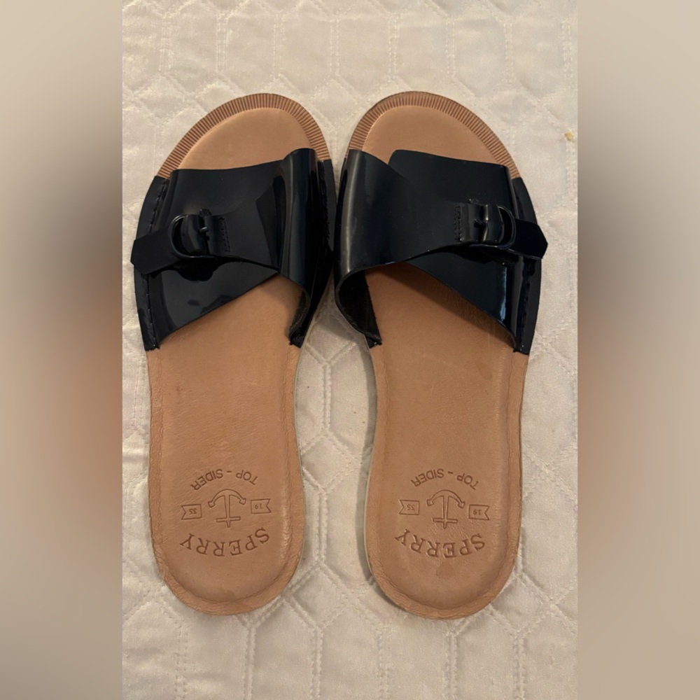 Sperry Navy Slide Loafers - Picture 2 of 6
